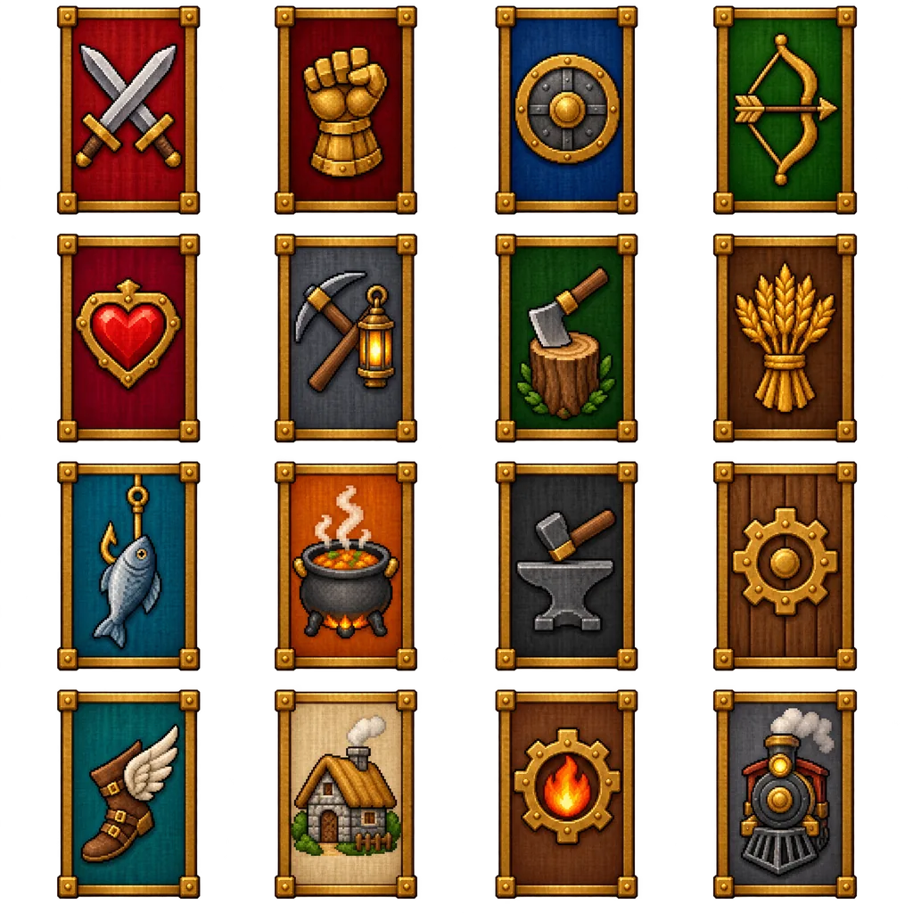 Sixteen earned capes with skill and chapter emblems