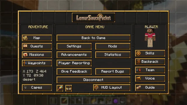 The ESC menu
