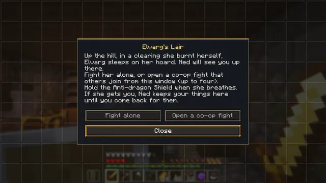 The event window: Fight alone, Open a co-op fight