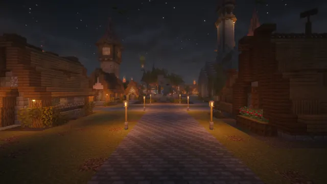 The avenue after dark