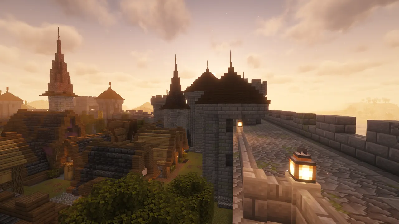 The wall walk at sunset